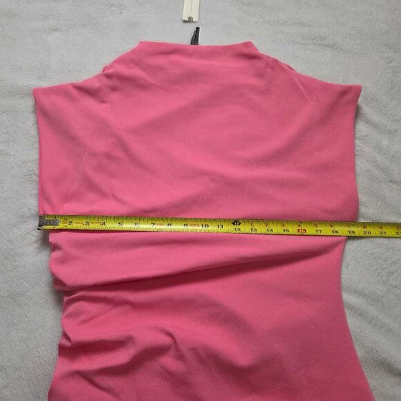 New XL By Anthropologie The Maya ruched cowl-neck dress in pink - Picture 9 of 12